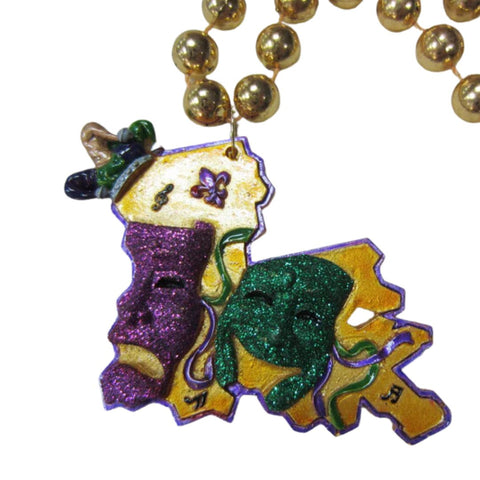 Glitter Louisiana Specialty Mardi Gras Beads