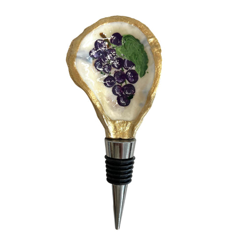 Hand Painted Oyster Wine Stopper