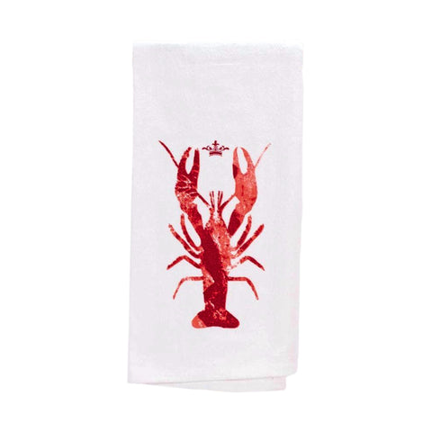 Watercolor Crawfish Flour Sack Hand Towel