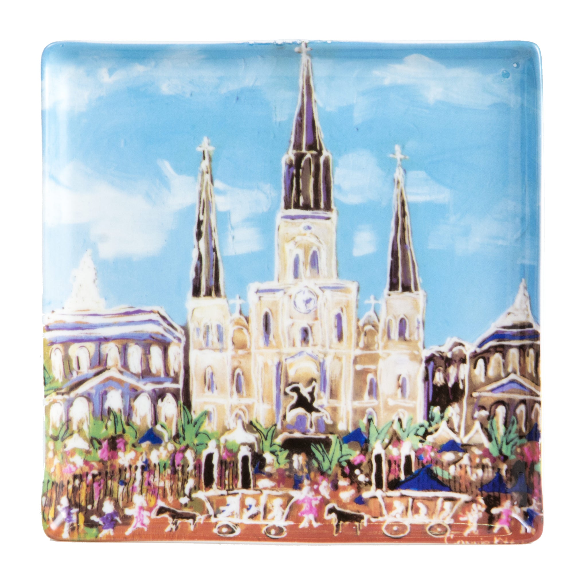 St. Louis Cathedral Square Tray