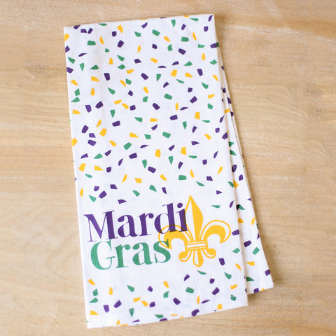 Mardi Gras Confetti Hand Towel