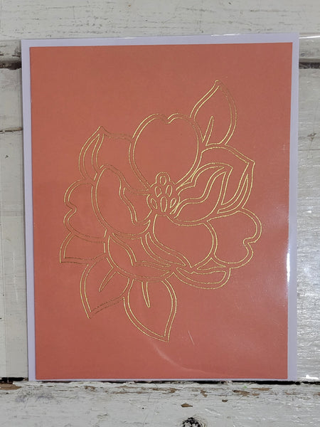 Magnolia Gold Foiled Card