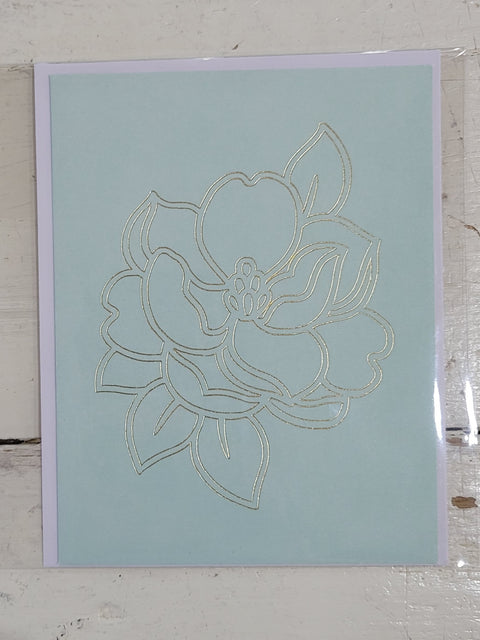 Magnolia Gold Foiled Card