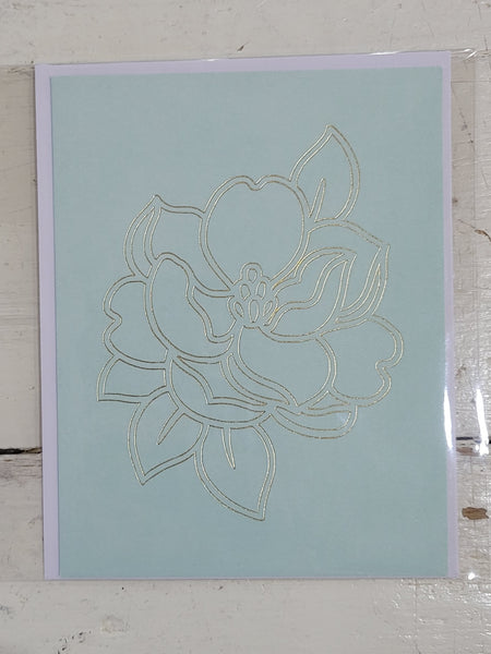 Magnolia Gold Foiled Card