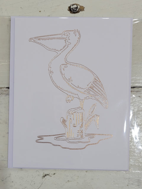 Pelican Gold Foiled Card