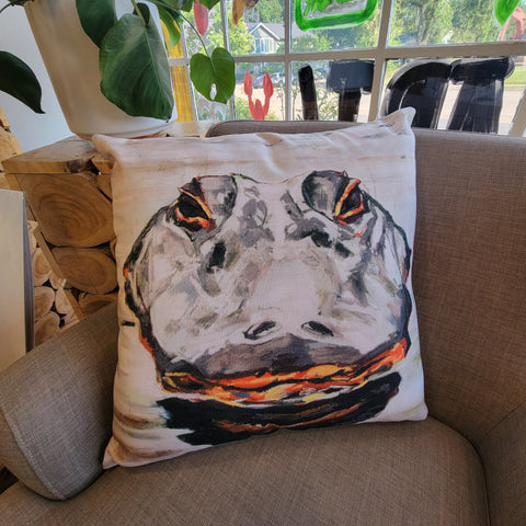 Alligator Canvas Print Pillow