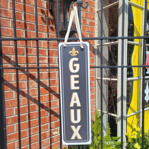 GEAUX Reversible Saints/LSU Door Hanger