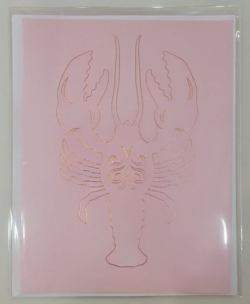 Gold Foiled Crawfish Card
