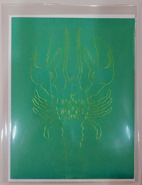 Gold Foiled Crawfish Card