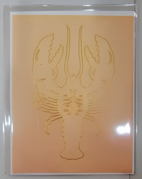 Gold Foiled Crawfish Card