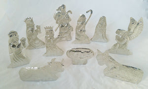 10 Piece Tin Nativity Set