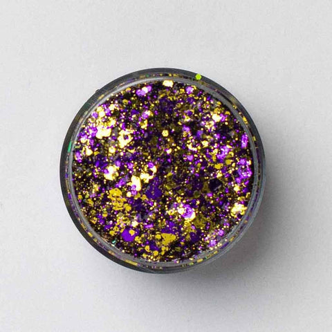 "Purple and Gold" Gameday Glitter Gel - Hair, Face, Body