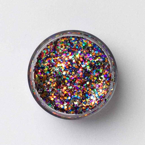 "Confetti Queen" Rainbow Glitter Gel - Hair, Face, Body