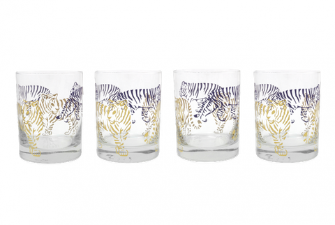 Purple and Gold Tiger Glass - 318 Art and Garden