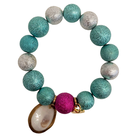 Multicolor Bead Oyster Bracelet
