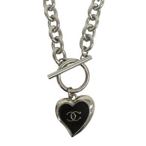 Black Heart Chanel Necklace