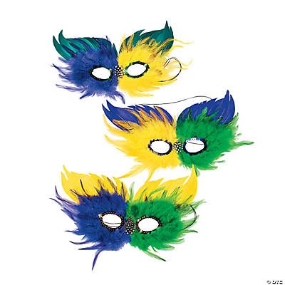 Feather Mardi Gras Mask