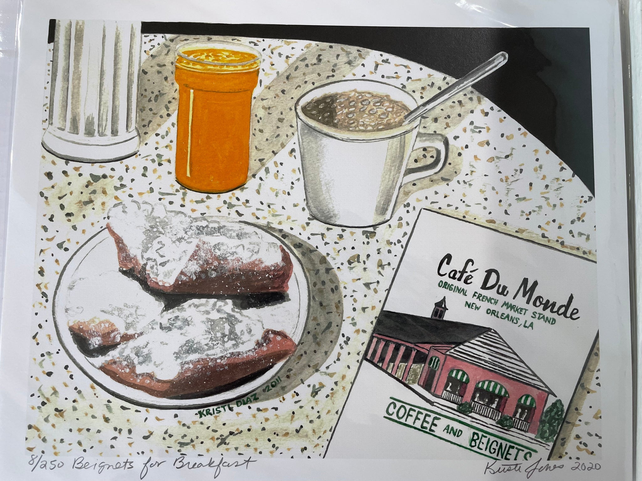 "Beignets for Breakfast" Art Print 11x14