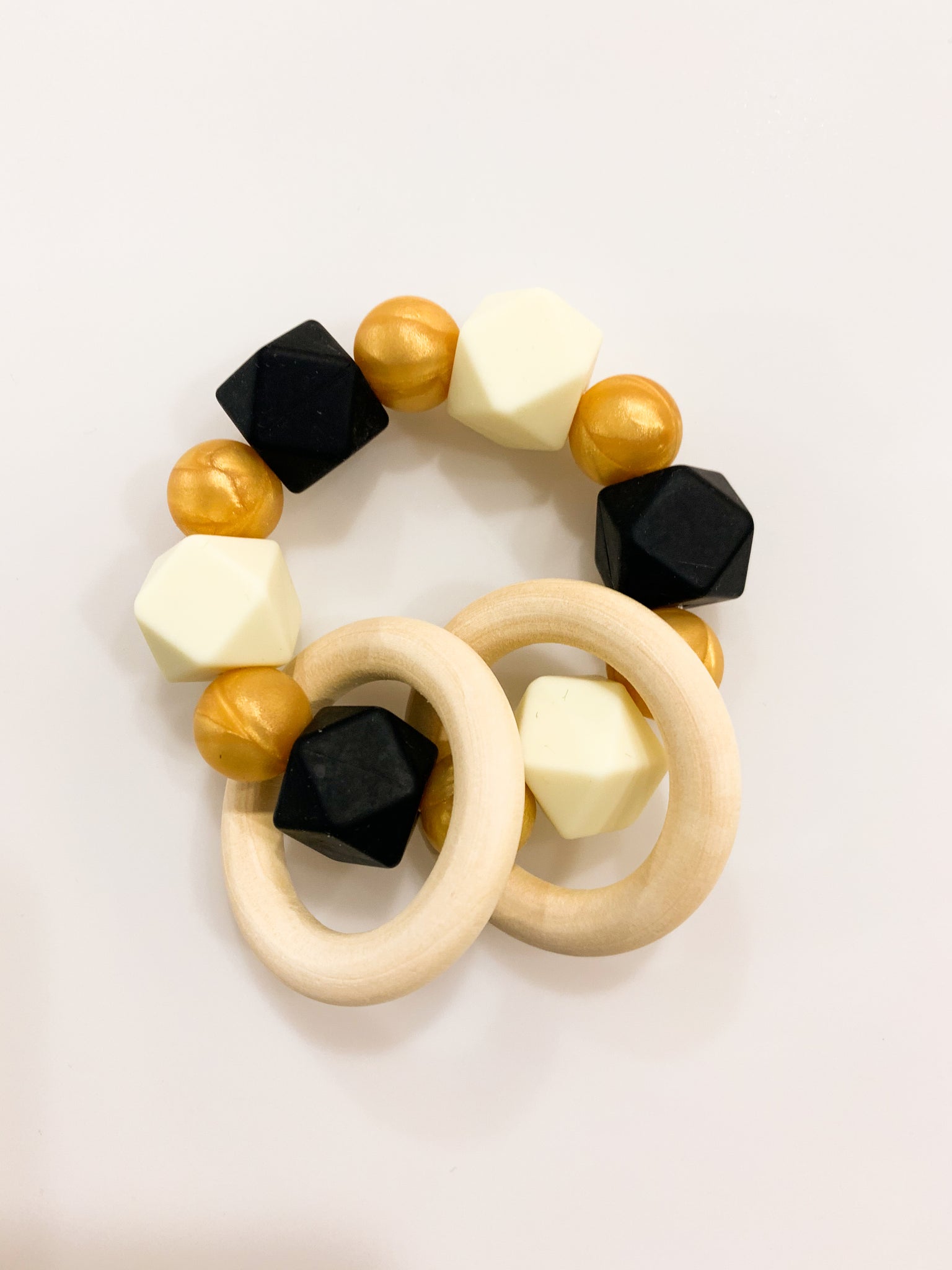 Black and Gold Gameday Teether