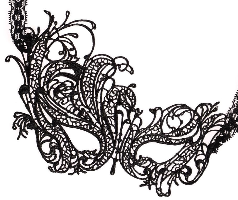 Black Lace Filigree Mask