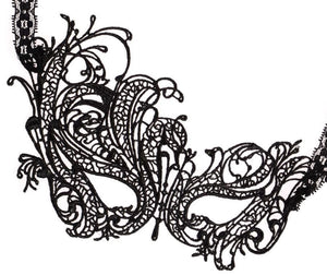Black Lace Filigree Mask