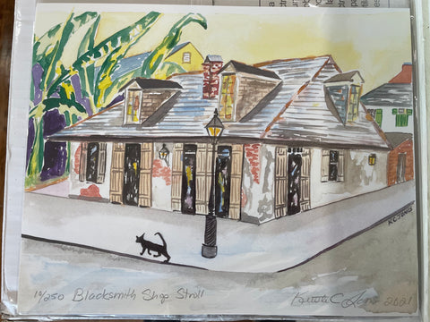"Blacksmith Shop Stroll" Art Print 8x10