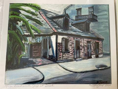 "Blacksmith Shop at Dusk" Art Print 8x10