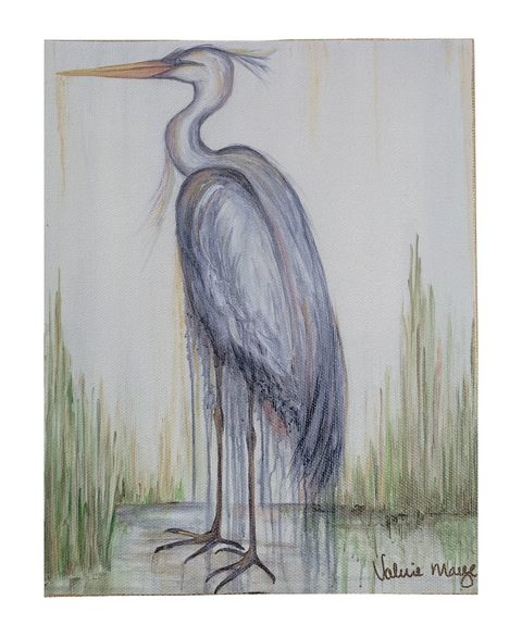 "Blue Heron II" Canvas Fine Art Reproduction