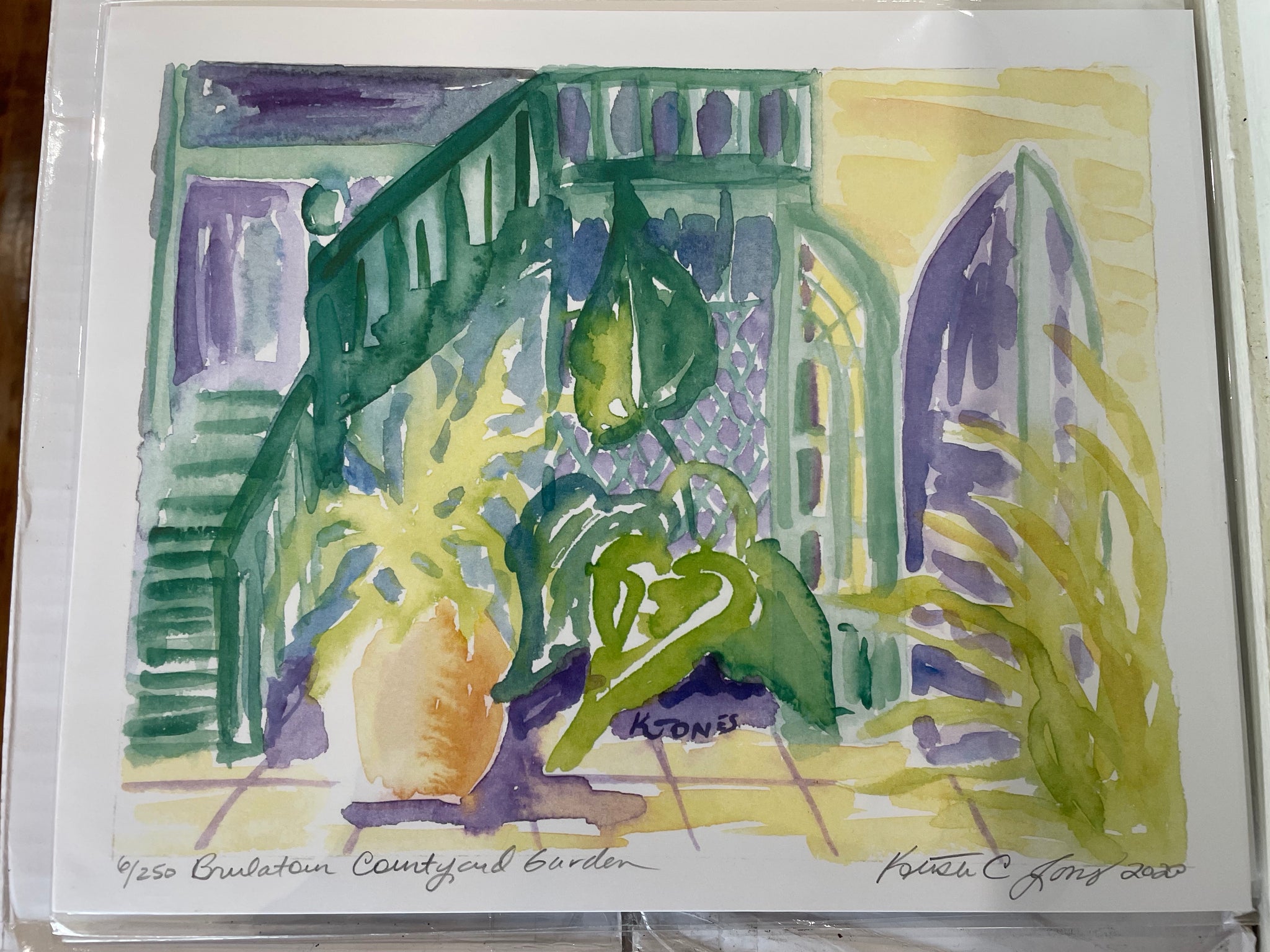 "Brulatour Courtyard Garden" Art Print 8x10