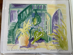 "Brulatour Courtyard Garden" Art Print 8x10