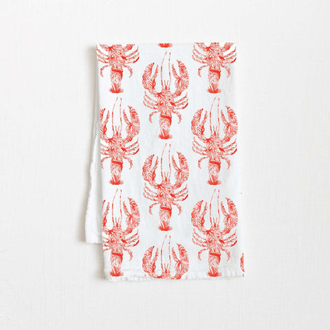 Crawfish Flour Sack Tea Towel