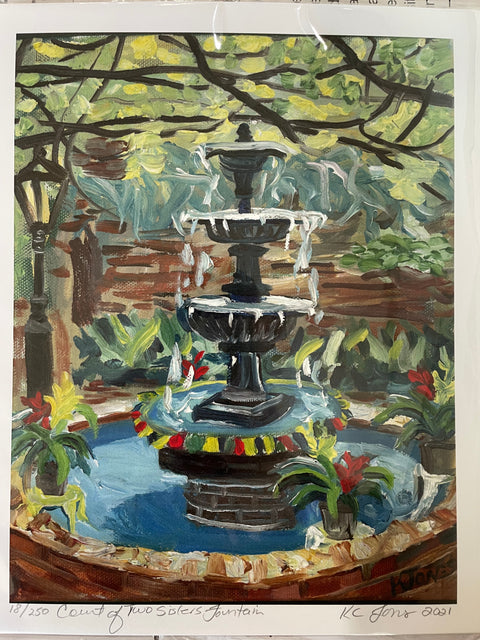 "Court of Two Sisters Fountain" Art Print 8x10