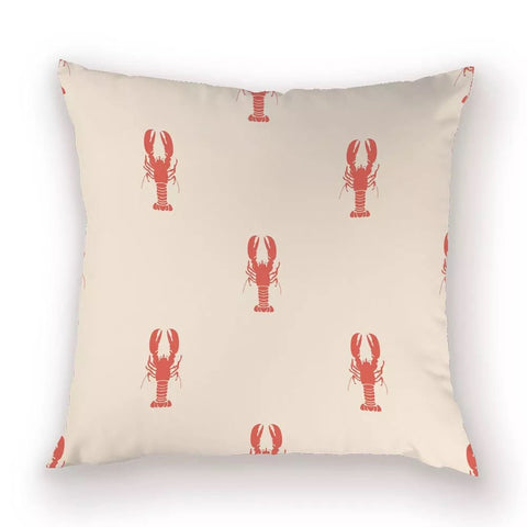 Crawfish Print Throw Pillow