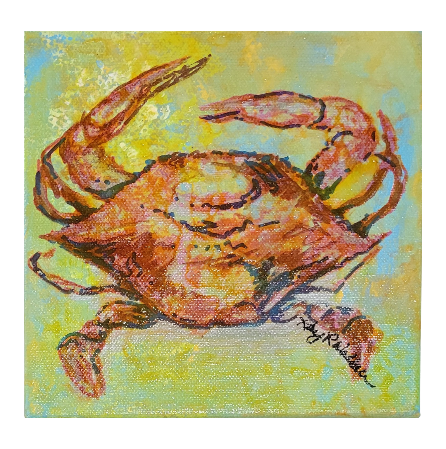 "Crazy Crab" by Kay Wallace 6x6