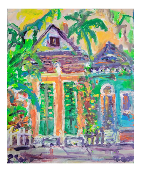 "Creole Cottage" Acrylic on Canvas 16"x20"