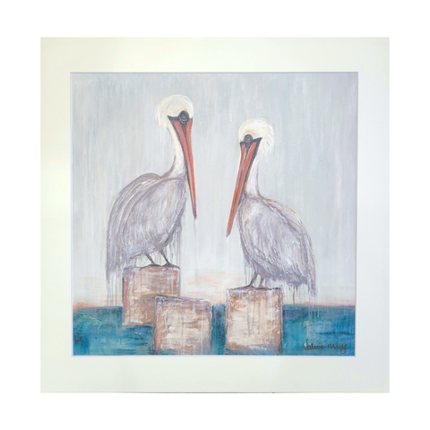 "Feathered Friends" Matted Fine Art Reproduction