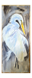 "Feathers Ruffled II" Acrylic on Gallery Wrapped Canvas, 16x40