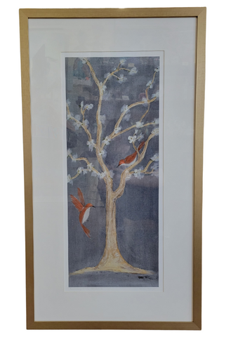 "Frolicking in the Dogwood I" Framed Art Print 19.5x34.5