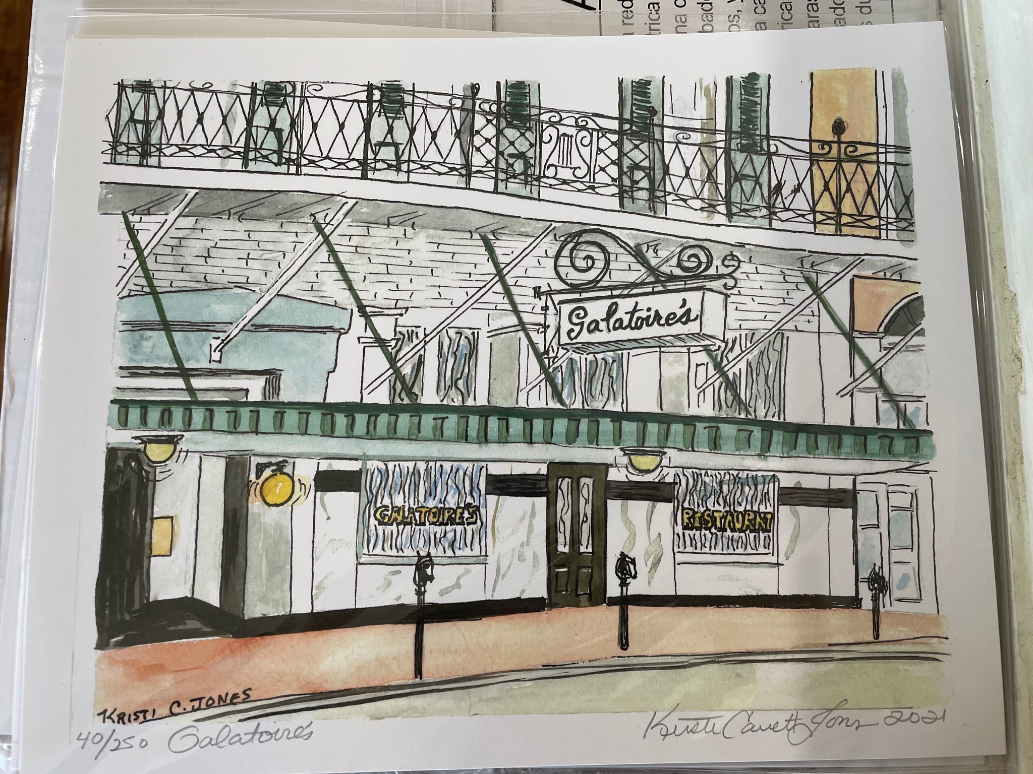 "Galatoire's" Art Print 8x10