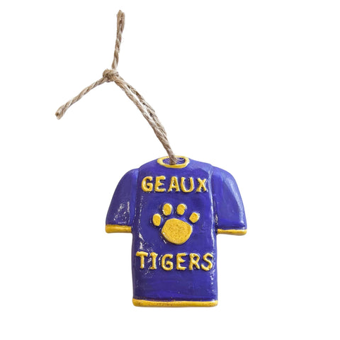 Ceramic Tiger Jersey Ornament