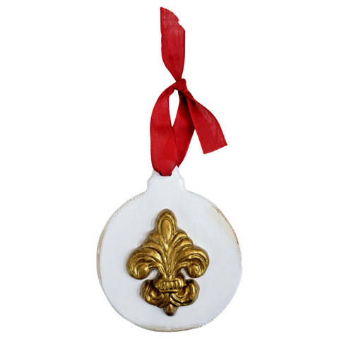 Gold Fleur de Lis Ornaments