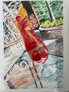 "Hurricane in the Courtyard" Art Print 11x14