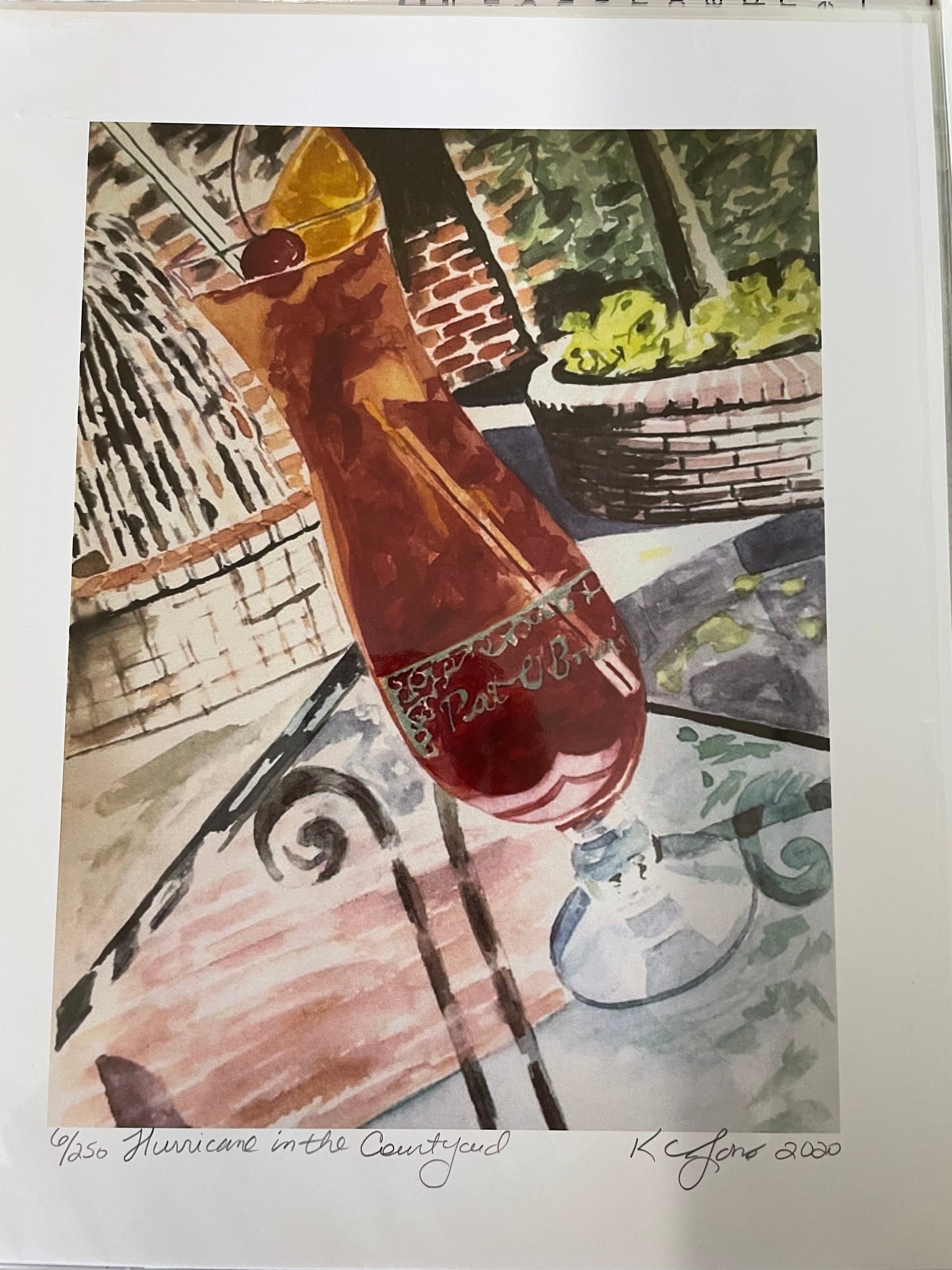 "Hurricane in the Courtyard" Art Print 8x10