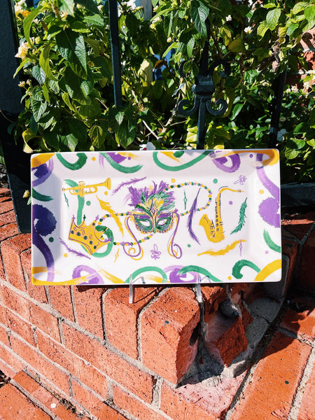Small Mardi Gras Crown Platter