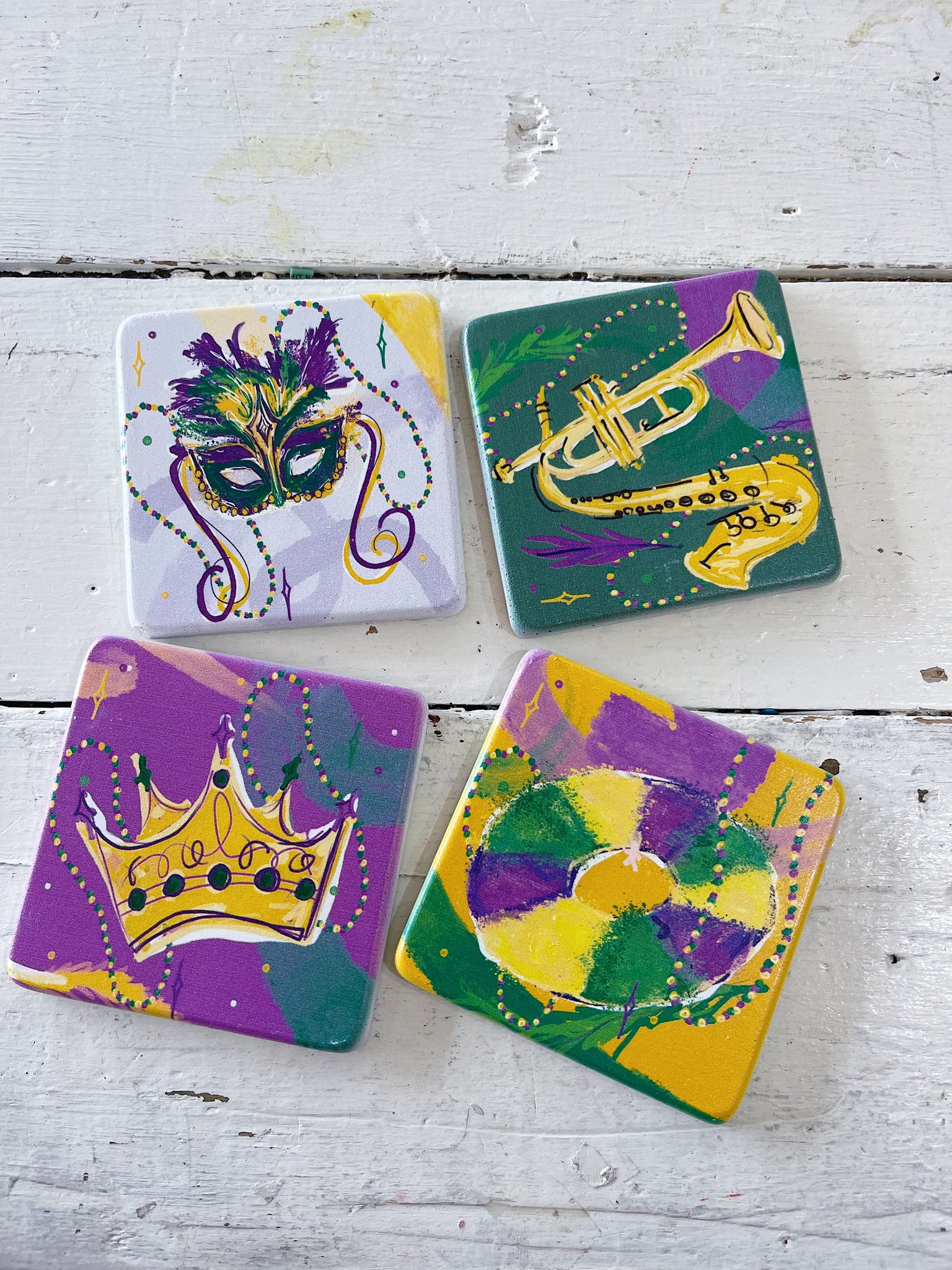 Mardi Gras Coasters