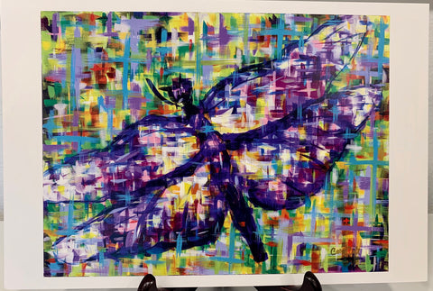 "Dragonfly Landing" 12X18 Print - 318 Art and Garden