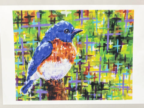 Bluebird Art Print 12x18