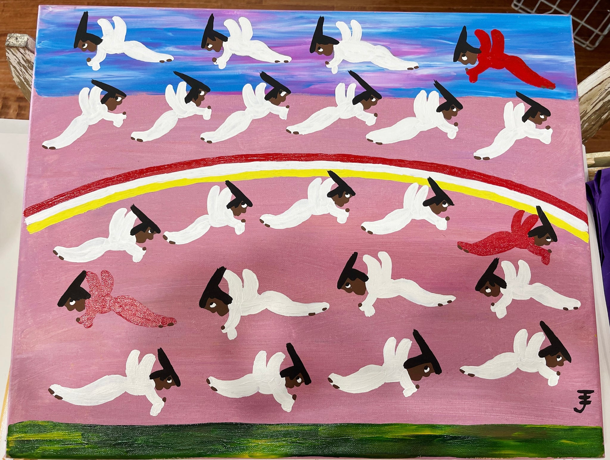 "Angels" Red 16x20