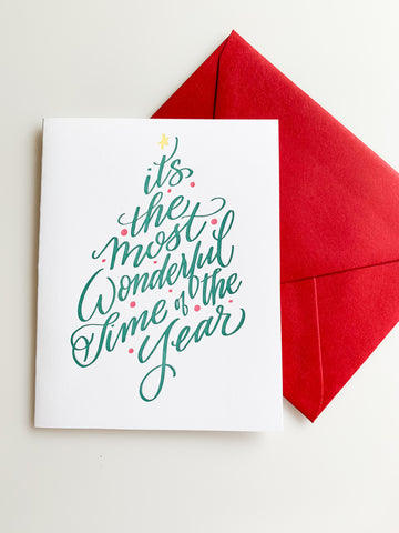 "Most Wonderful Time Christmas" Greeting Card