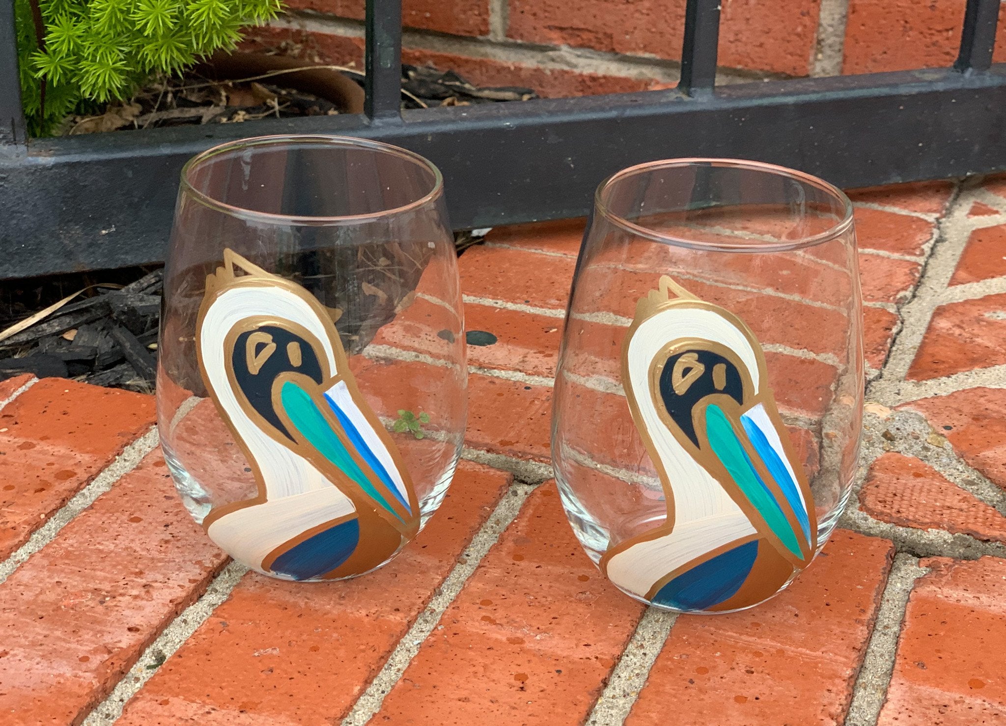 Captain Pelican Stemless Wine Glass